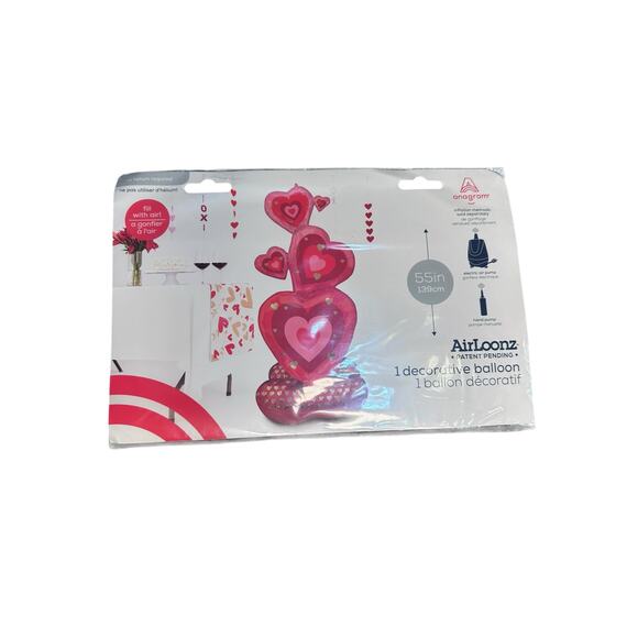 Valentine’s Day Balloon Set – Anagram AirLoonz Hearts & Bubble Balloons – 3 Pack - Picture 6 of 12